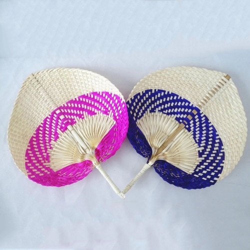 1pc handmade cattail leaf fan - leaf,