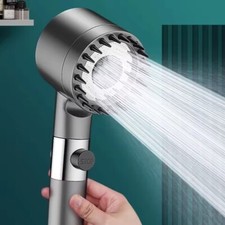 High Pressurized Filter Shower Head 3-mode Adjustable Spray with Massage Brush