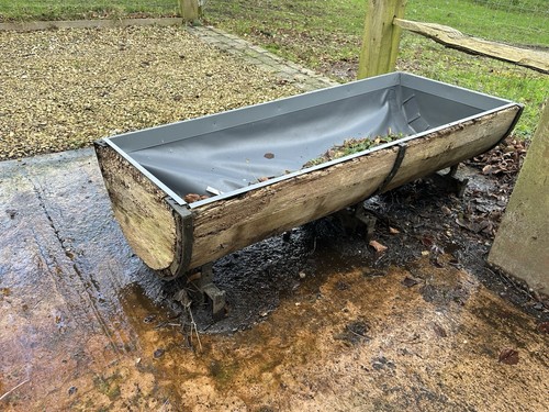 Antique wooden trough - antique, planter