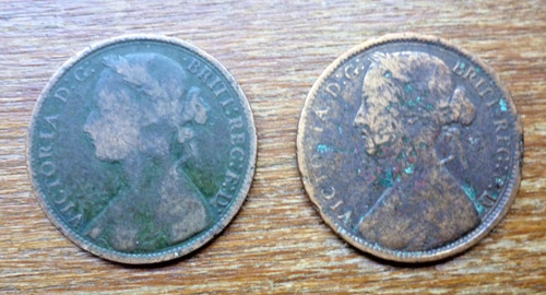 1863 1875 one - one, penny