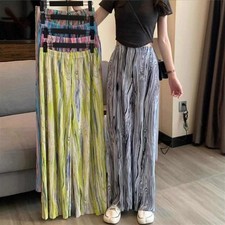 Relaxed Fit Wide Leg Pants in Bright Flowing Colors Perfect for Summer Days