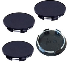 4 x 50mm - 45mm Universal Black Car Rims Alloy Wheel Center Hub Centre Caps