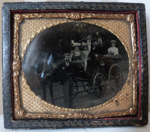 Victorian framed tintype - victorian,