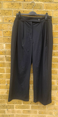 Zara black satin wide leg - zara,