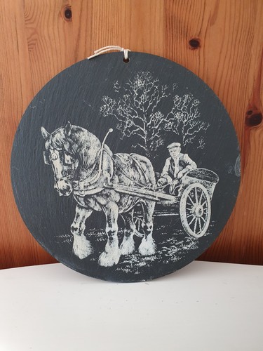 Vintage welsh slate plaque - slate,
