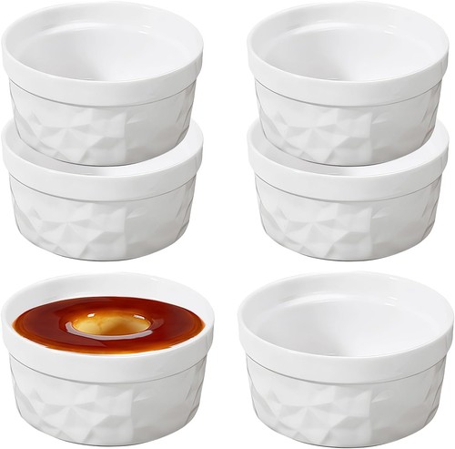 Porcelain ramekins 8oz - porcelain, ceramic