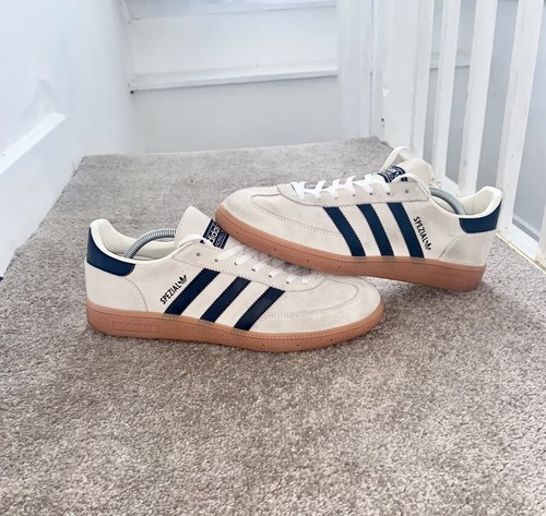 Beige and black suede adidas - beige,