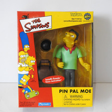 The Simpsons 2001 Pin Pal Moe WOS Playmates Figure Boxed