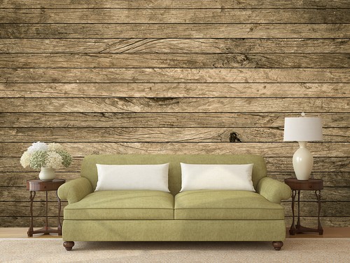 Wooden planks wallpaper living - wallpaper,
