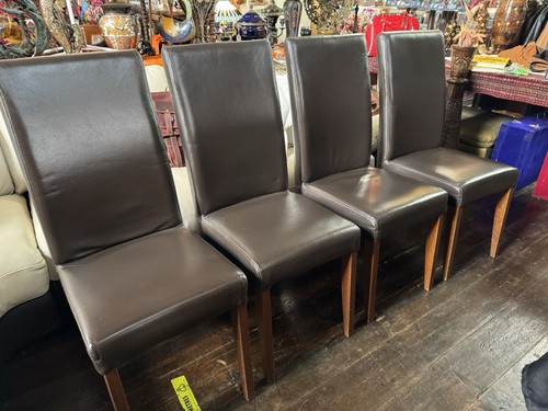Genuine leather dining - leather, chairs