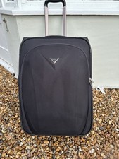 Antler Suitcase Medium Black Soft Shell Excellent Condition 30x41x66c 2 Wheels  