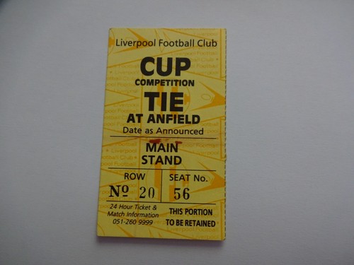 1980s liverpool cup ticket - cup,