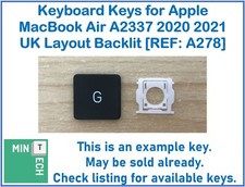 Keyboard Replacement Keys for Apple MacBook Air A2337 2020 2021 UK Backlit