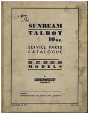 SUNBEAM TALBOT 10HP SALOON TOURER D.H.COUPE 1936-40 ORIG FACTORY PARTS CATALOGUE