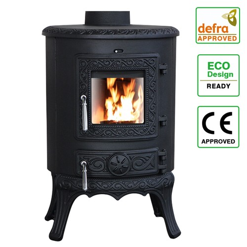 Black wood burning stove - black,