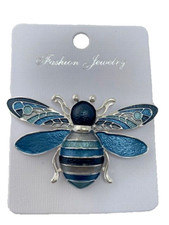 MAGNETIC BROOCH BLUE & SILVER