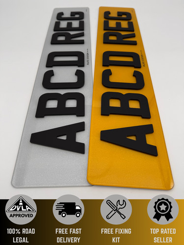Laser number plates matte - number,