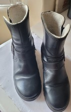 Fly London Black Leather & Gore Tex Ankle Boots Size UK 4 /EU 37