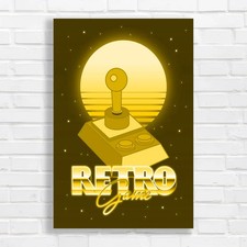 Retro Gaming Yellow Canvas