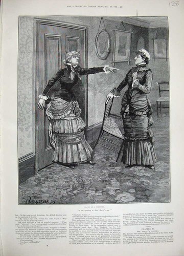 Original old antique print - antique,
