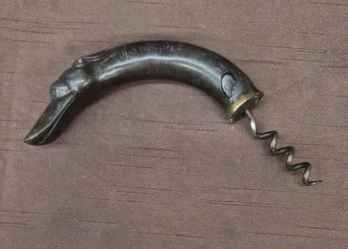 Antique figural dog corkscrew - figural,
