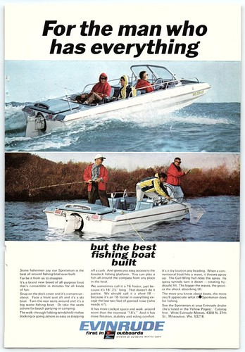 1960s evinrude fishing boat - 1960s,
