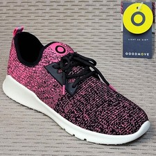 M&S GOODMOVE "Light as Air" LACE-UP Womens' TRAINERS ~ Size 6 ~ PINK & BLACK