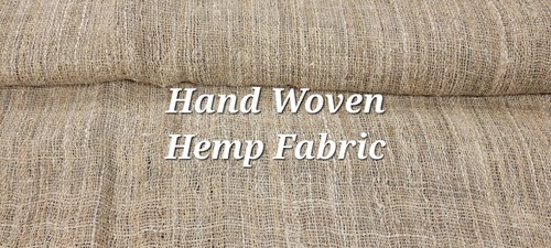 Hemp hand woven fabric - hemp, hand-woven