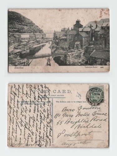 Postcard staithes harbour - staithes,