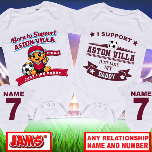 Personalised aston villa baby - aston,