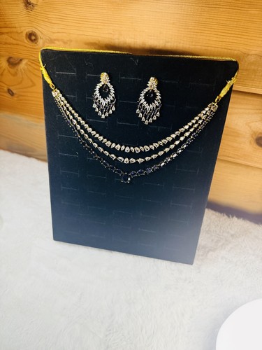 American diamond necklace set - necklace,