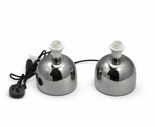 Pair Chrome Touch Table Lamps