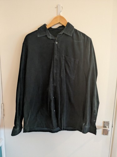 Mens small teal corduroy shirt - corduroy,
