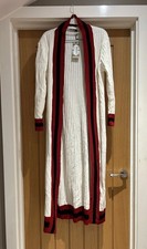 BOOHOO Ladies Maxi Cardigan, Ivory, Size 18, NWT