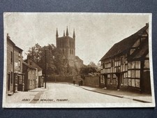 The Abbey from Newlands, Pershore Worcestershire Real Photo Vintage Postcard O18