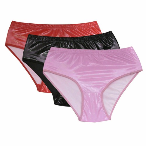 Pvc leather look knicker - pvc,