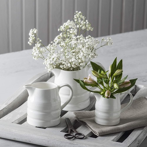 Churn jug white porcelain - jug,