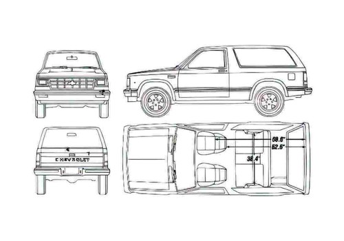 Photo blueprint chevrolet s - blueprint,
