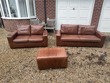 Next Brown Real Leather Three