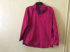 Joules Long Sleeve Rugby Style Pink Shirt Size Large