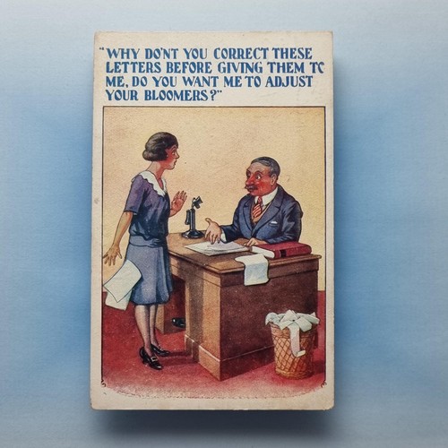 Comic postcard c1930 secretary - postcard,