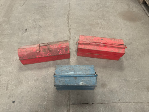 Vintage large wooden toolbox - vintage,