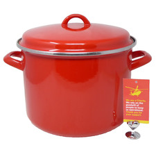 Judge Induction Red Stock Pot 25cm Casserole Pot With Lid BP15