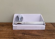 NEXT Sloane Toilet Roll Holder Metal Silver Chrome Finish - BNIB