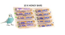 10 X 35G JOHNSONS BUDGIE PARAKEET HONEY & SEED BARS BIRD CAGE TREAT 10 BARS 0304
