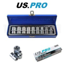 US PRO Tools 9pc E Torx Socket