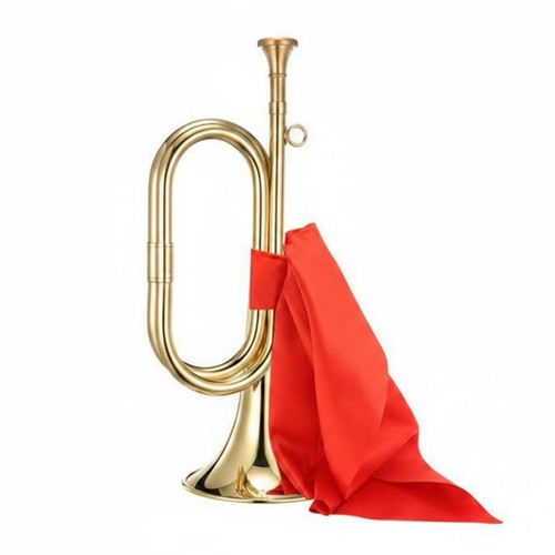 Small brass bugle instrument - brass,
