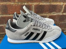 Adidas Samba Grey Suede Black Stripes UK 8 Used