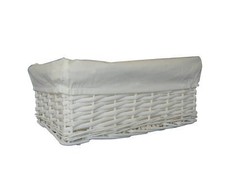 Multi-purpose Wicker Shelf Storage Hamper Basket With Lining in Colours