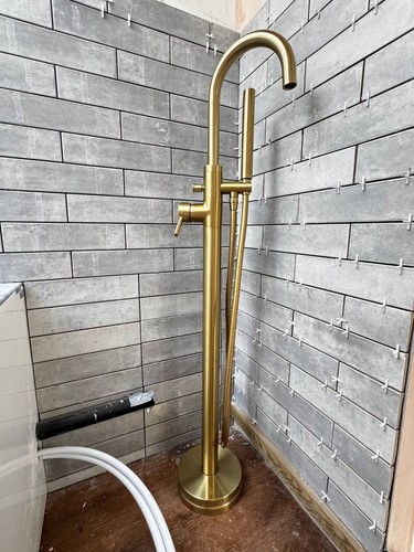 Brushed brass freestanding